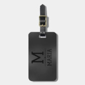 Schimmernder dunkelgrauer abstrakter Hintergrund Gepäckanhänger (Vorderseite vertikal)