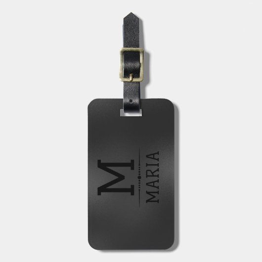 Schimmernder dunkelgrauer abstrakter Hintergrund Gepäckanhänger (Vorderseite vertikal)