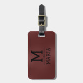 Schimmernder dunkelroter abstrakter Hintergrund Gepäckanhänger (Vorderseite vertikal)