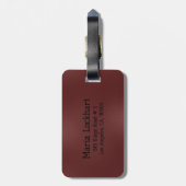 Schimmernder dunkelroter abstrakter Hintergrund Gepäckanhänger (Rückseite vertikal)