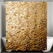 Schimmernder Duschvorhang aus Gold und Black Sequi