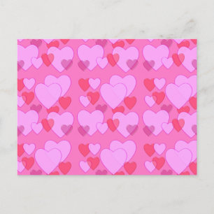 Schimmernder Herz-Valentins-Hintergrund rosa Feiertagspostkarte