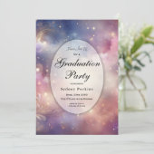 Schimmernder Himmelshimmel-Abschluss Einladung (Stehend Vorderseite)