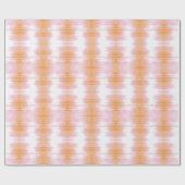 Schimmernder Ikat in Rosa und Orange Geschenkpapier (Flach)