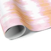 Schimmernder Ikat in Rosa und Orange Geschenkpapier (Rolleneckpunkt)