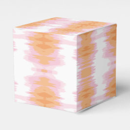 Schimmernder Ikat in Rosa und Orange Geschenkschachtel