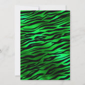 Schimmernder Junggeselinnen-Abschied aus grünen Ti Einladung (Rückseite)