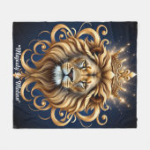"Schimmernder Königlicher Ruf" Fleecedecke (Vorderseite (Horizontal))