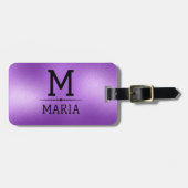 Schimmernder lila abstrakter Hintergrund Gepäckanhänger (Vorderseite horizontal)