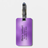 Schimmernder lila abstrakter Hintergrund Gepäckanhänger (Rückseite vertikal)