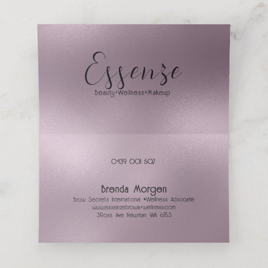 schimmernder Lila, moderner Hintergrund Treuekarte (Innenseite Aufgefaltet)