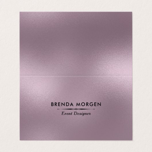 schimmernder Lila, moderner Hintergrund Visitenkarten (Außenseite Aufgefaltet)
