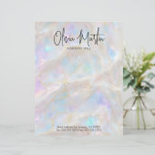 Schimmernder Opaleffekt-Hintergrund Briefbogen (Stehend Vorderseite)
