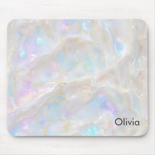 Schimmernder Opalschimmer-Hintergrund Mousepad (Vorne)