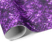 Schimmernder Ozean Glamour Lila Glitzer Geschenkpapier (Rolleneckpunkt)