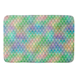 Schimmernder Pastell-Regenbogen & Glitzer-Drachens Badematte