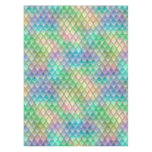 Schimmernder Pastell-Regenbogen & Glitzer-Drachens Tischdecke