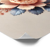 Schimmernder Pfirsich und Blauer Pastell individue Poster (Ecke)