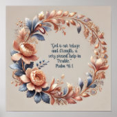 Schimmernder Pfirsich und Blauer Pastell individue Poster (Vorne)