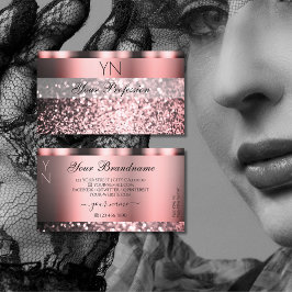 Schimmernder Rose Rosa glänzender Glitzer mit Mono Visitenkarte