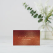 Schimmernder schwarzer Kupfer Visitenkarte (Stehend Vorderseite)