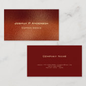 Schimmernder schwarzer Kupfer Visitenkarte (Vorne/Hinten)