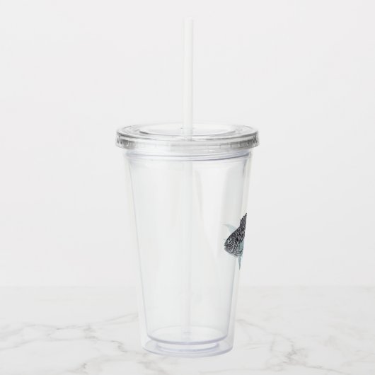 Schimmernder Silberfisch Acryltrinkbecher (Rechts)