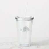 Schimmernder Silberfisch Acryltrinkbecher (Rückseite)