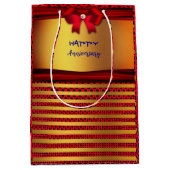 Schimmernder Spaß künstlich Mittlere Geschenktüte (Vorderseite)