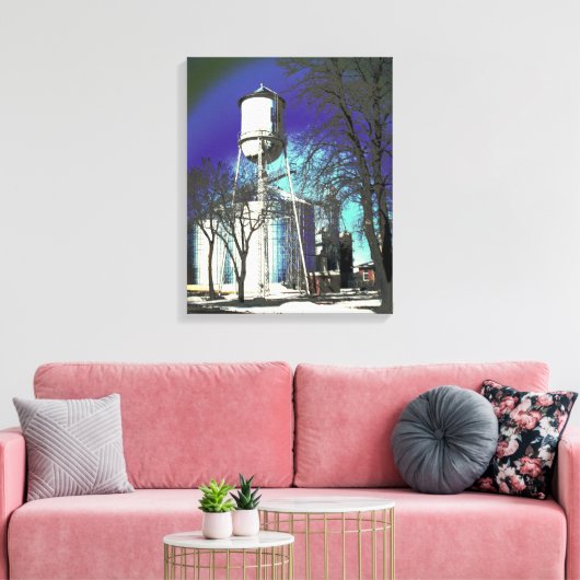 Schimmernder Wasserturm Leinwanddruck (Insitu (Wohnzimmer))
