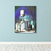 Schimmernder Wasserturm Leinwanddruck (Insitu (Holzboden))