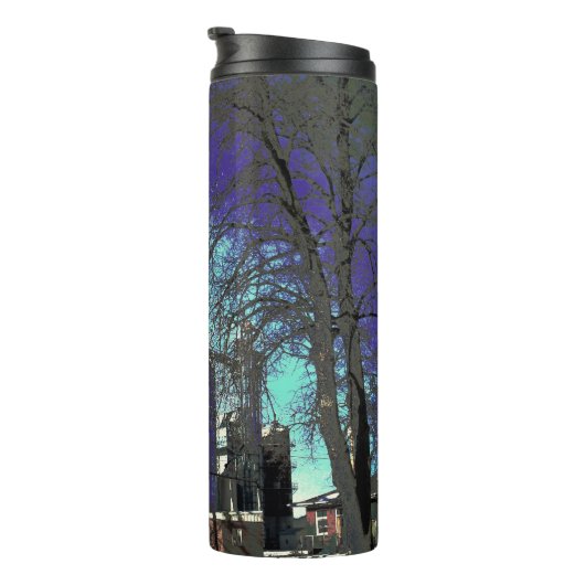 Schimmernder Wasserturm Thermosbecher (Nach rechts gedreht)