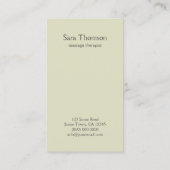 Schimmernder Zen Stones Reiki Massagetherapeut Visitenkarte (Rückseite)