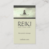 Schimmernder Zen Stones Reiki Massagetherapeut Visitenkarte (Vorderseite)