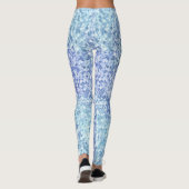 Schimmerndes Aquamarines Blau und Lila Prisma Leggings (Rückseite)
