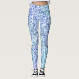 Schimmerndes Aquamarines Blau und Lila Prisma Leggings