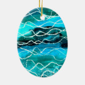 Schimmerndes blaugrünes Ornament (Hinten)