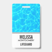 Schimmerndes Blue Pool Water Reflections Foto Ausweis (Back)