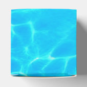 Schimmerndes Blue Pool Water Reflections Foto Geschenkschachtel (Oben)