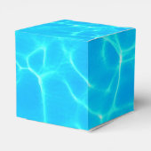 Schimmerndes Blue Pool Water Reflections Foto Geschenkschachtel (Rückseite)