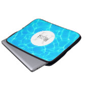 Schimmerndes Blue Pool Water Reflections Foto Laptopschutzhülle (Vorne Knopf)