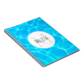 Schimmerndes Blue Pool Water Reflections Foto Notizblock (Rechte Seite)