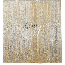 Schimmerndes Champagner-Sparkling Modernes Monogra