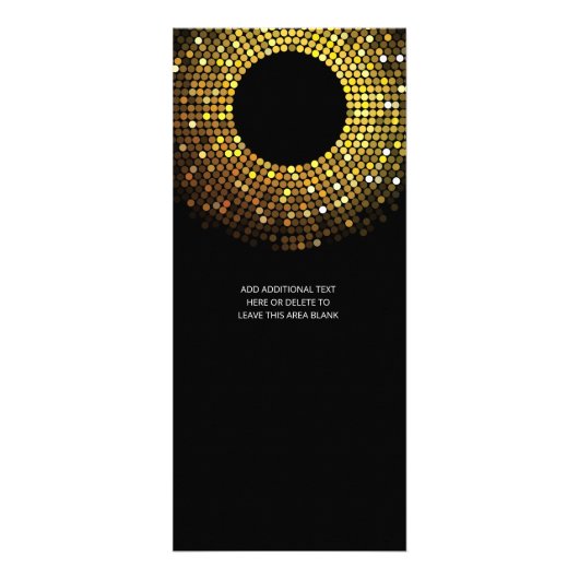 Schimmerndes "Circle Lights New Year's Eve Menu" Werbekarte (Hinten)