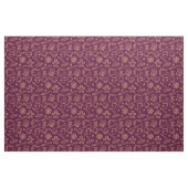 Schimmerndes Gold Burgund Weihnachtsbackmuster Stoff (Fat Quarter (45,7 x 55,9 cm))