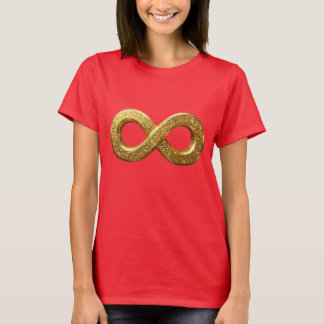 Schimmerndes Gold Unendlichkeitssymbol T-Shirt