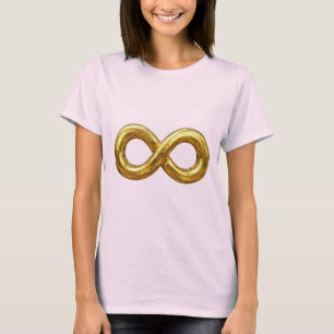 Schimmerndes Gold Unendlichkeitssymbol T-Shirt