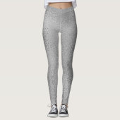 Schimmerndes Grauglasdesign Leggings (Vorderseite)