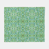 Schimmerndes grünes kariertes Fleece-Decken Fleecedecke (Vorderseite (Horizontal))