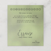 Schimmerndes, hellgrünes, modernes Ambiente Treuekarte (Außenseite Aufgefaltet)